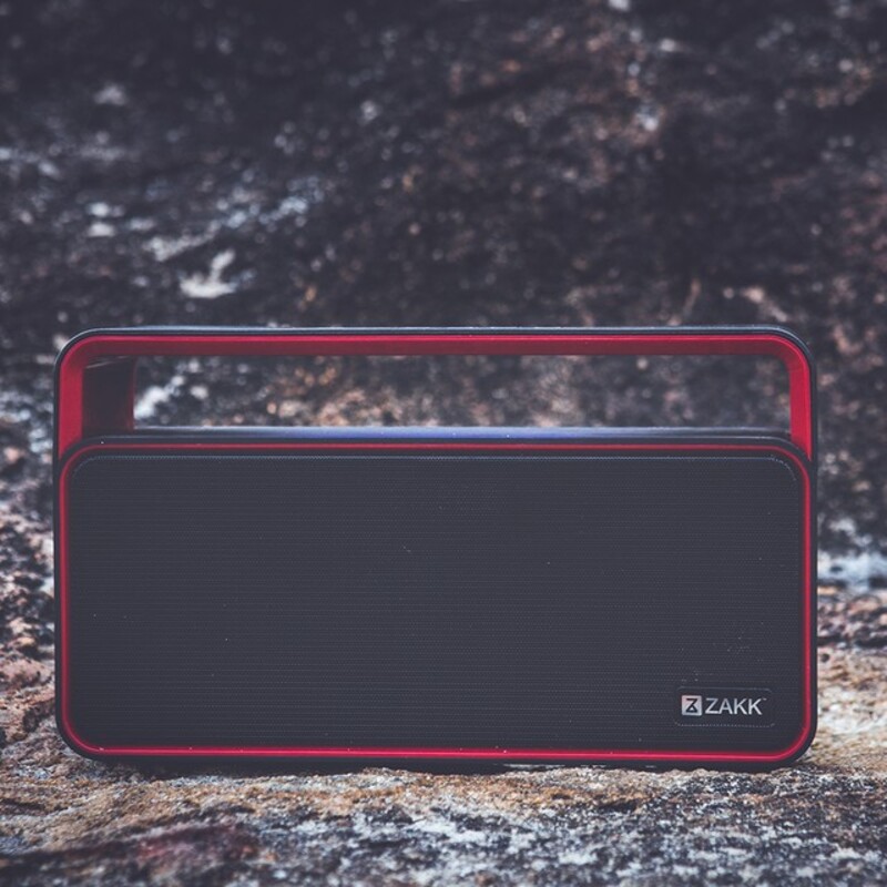 Zakk Party Portable Bluetooth Speaker, Red/Black