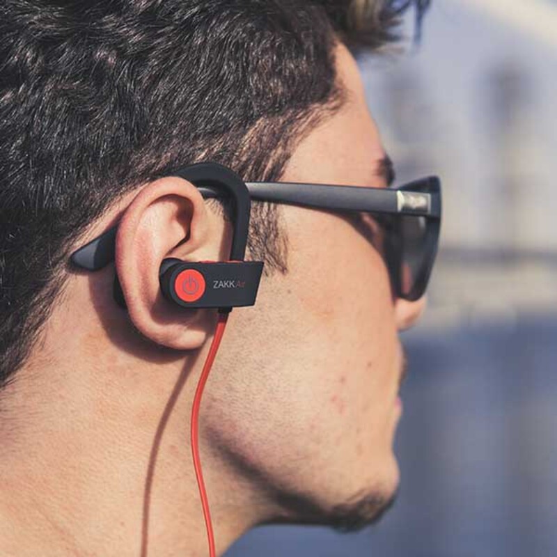 Zakk Air Wireless Neckband Headphones, Red