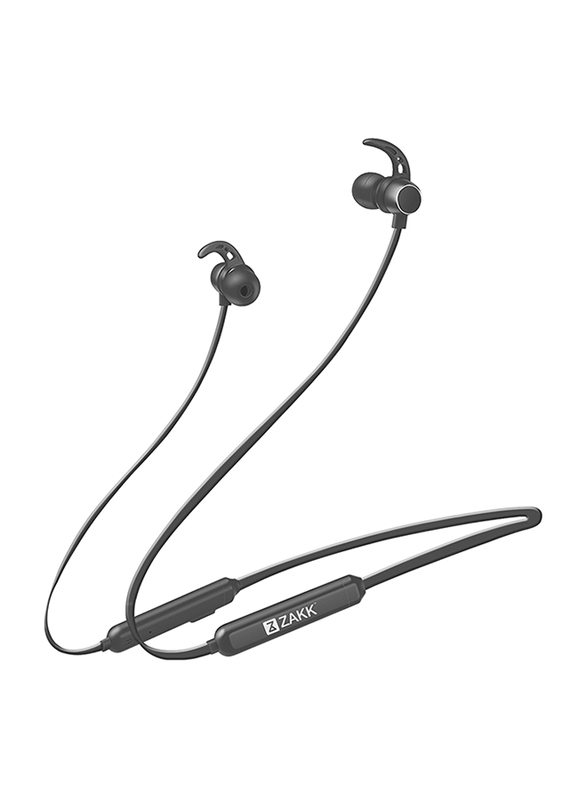 Zakk Flex Wireless Neckband Headphones, Grey