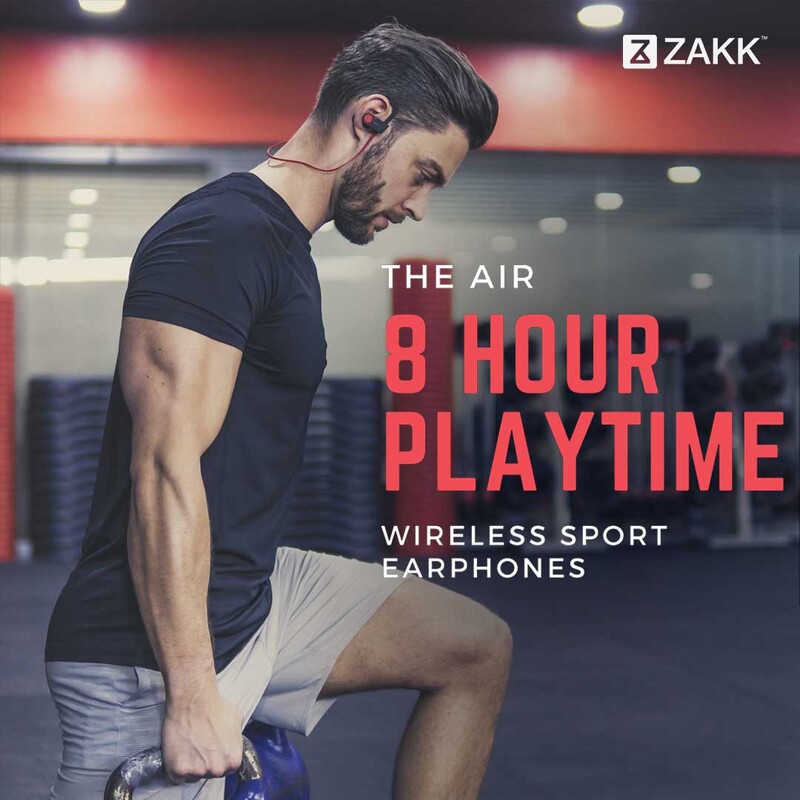 Zakk Air Wireless Neckband Headphones, Red
