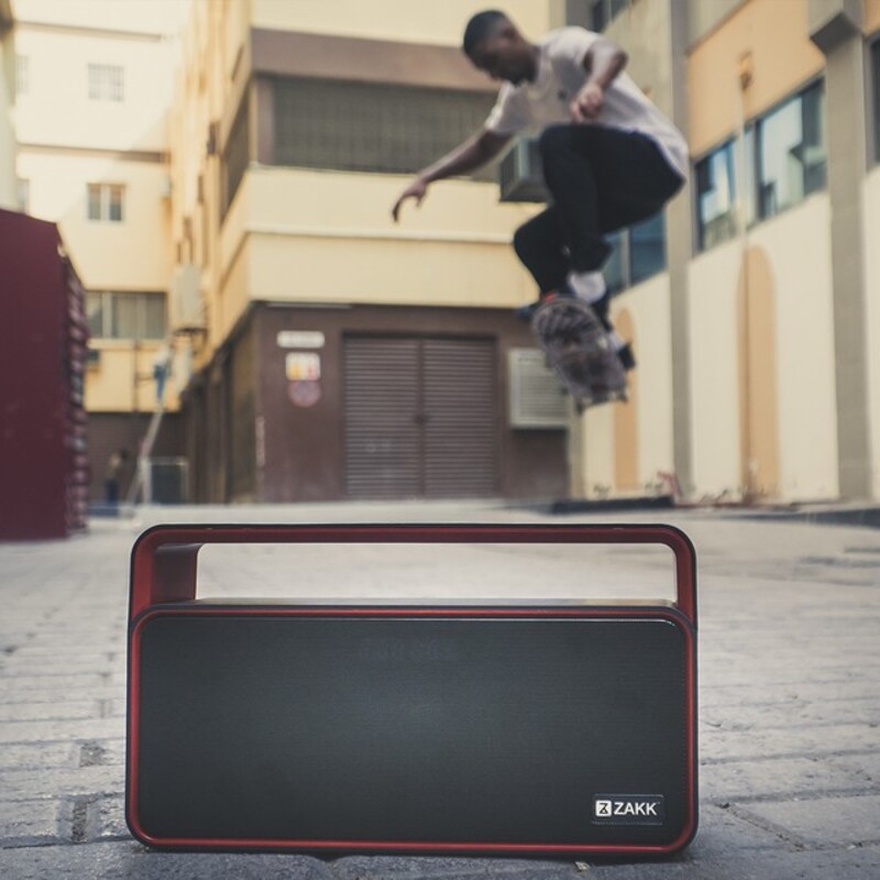 Zakk Party Portable Bluetooth Speaker, Red/Black