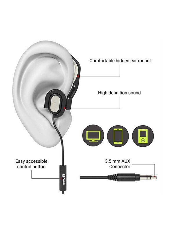 Zakk Venom 3.5 mm Jack In-Ear Headphones, Black
