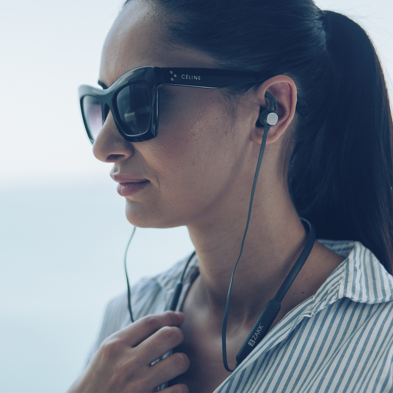 Zakk Flex Wireless Neckband Headphones, Grey