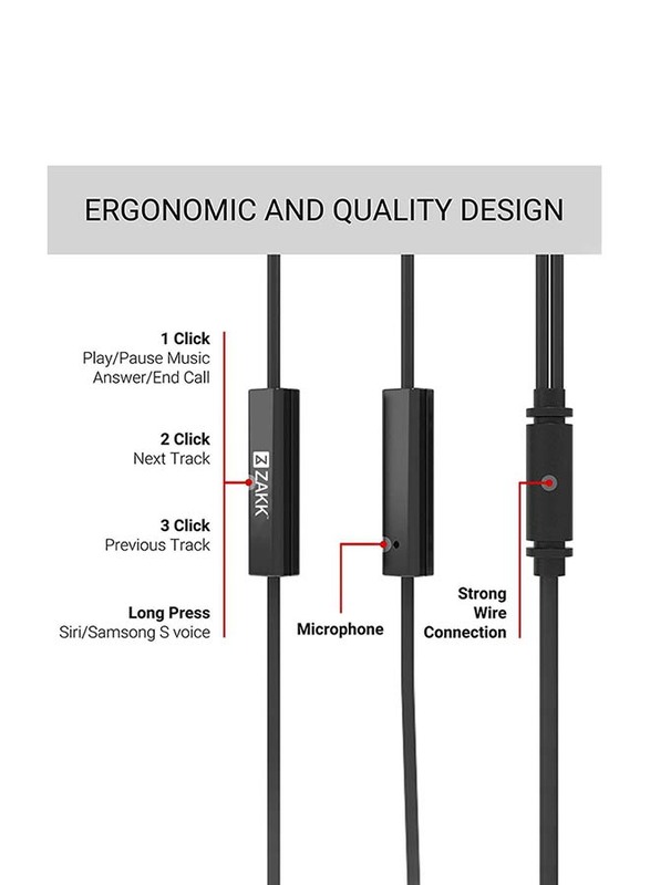 Zakk Venom 3.5 mm Jack In-Ear Headphones, Black