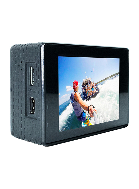 Zakk Rush 4K Action Camera with Accessories, 16 MP, Black