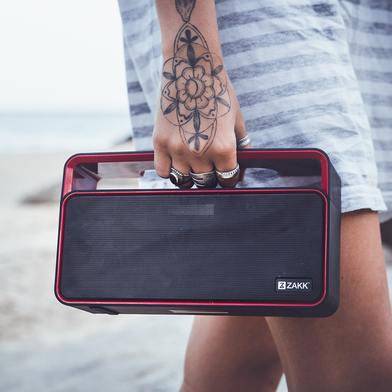 Zakk Party Portable Bluetooth Speaker, Red/Black