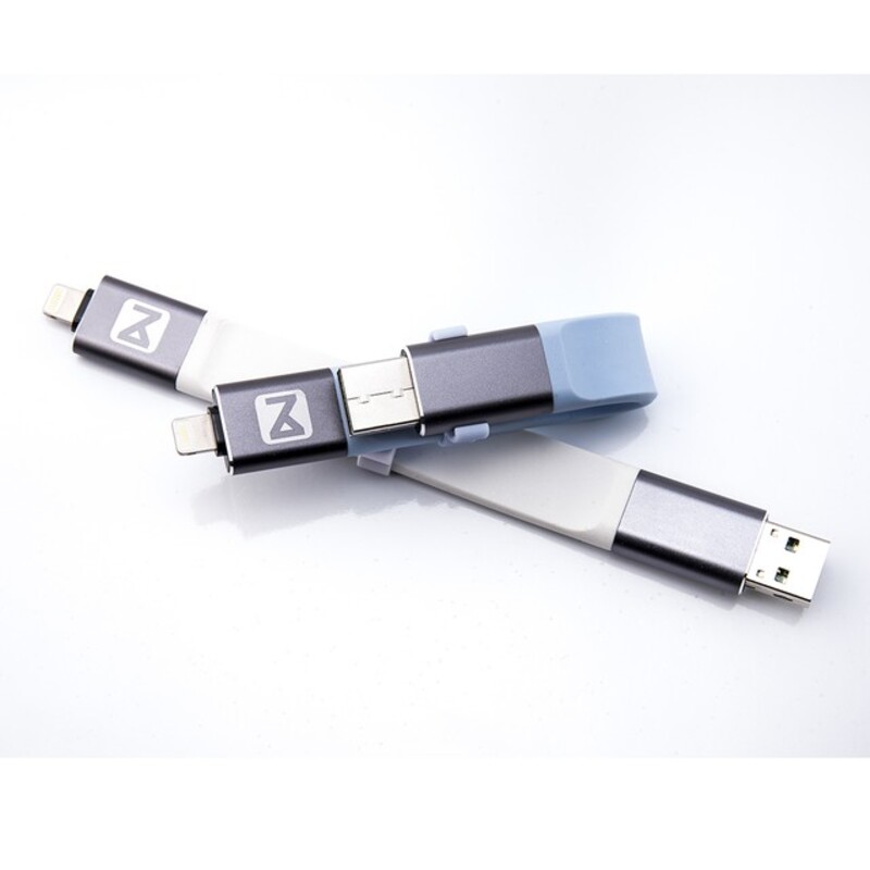Zakk 64GB iDisk USB Flash Drive for Apple iPhone/iPad, Blue