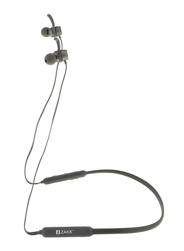 Zakk Flex Wireless Neckband Headphones, Grey