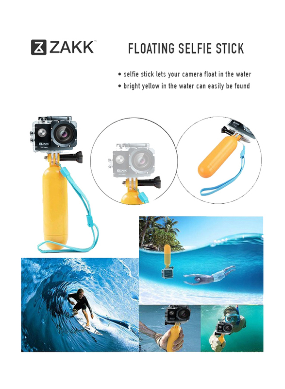 Zakk 10-in-1 Accessories Kit for Outdoor Sport Action Cameras, Grey