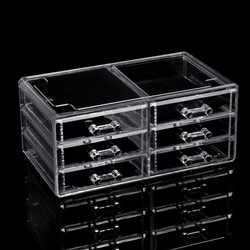 Multi-Function 6 Drawers Makeup Cosmetics Jewelry Organizer, Clear