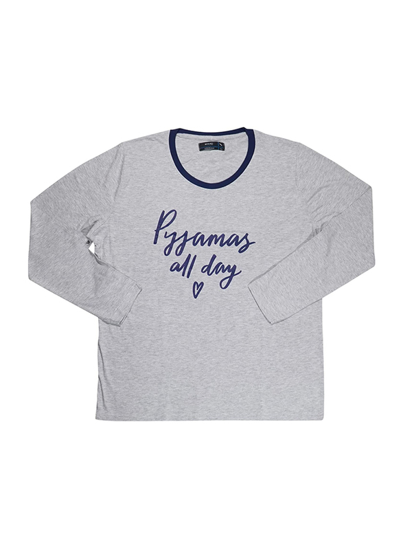 

Eagles Long Sleeve Nightwear Pyjamas Set for Women, Extra Large, Light Grey