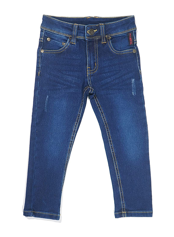 

KWC Eagle Regular Fit Acid Wash Demin Jeans for Boys, 9-10 Years, Dark Blue