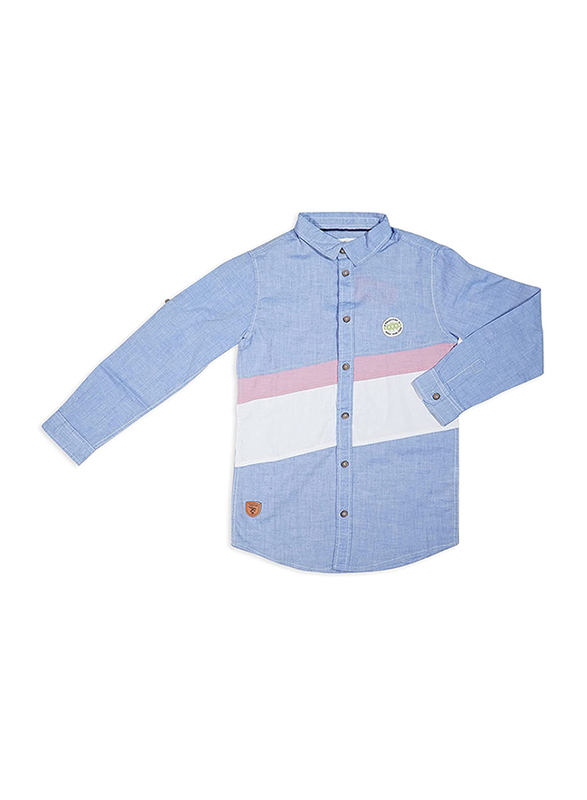 

KWC Full Sleeve Sew Pattern Casual Shirt for Boys, 10-11 Years, Carolina Blue