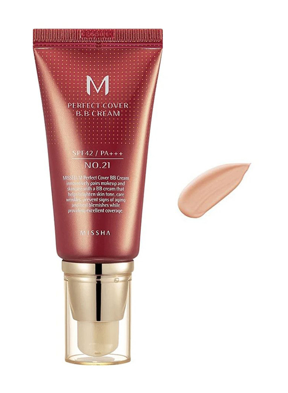 

Missha M Perfect Cover SPF42/PA+++ BB Cream, 50ml, No. 21 Light Beige