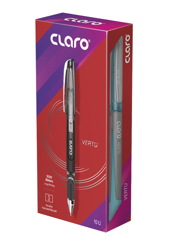 

Claro Vertu 10-Piece Ballpoint Pen Set, 1.00mm, Blue