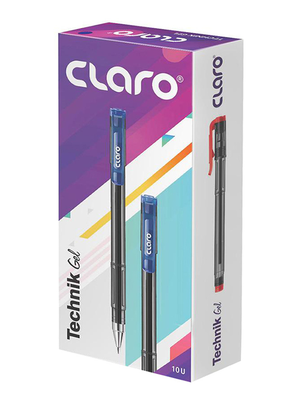 

Claro Technik 10-Piece Gel Pen Set, 0.6 mm, Blue