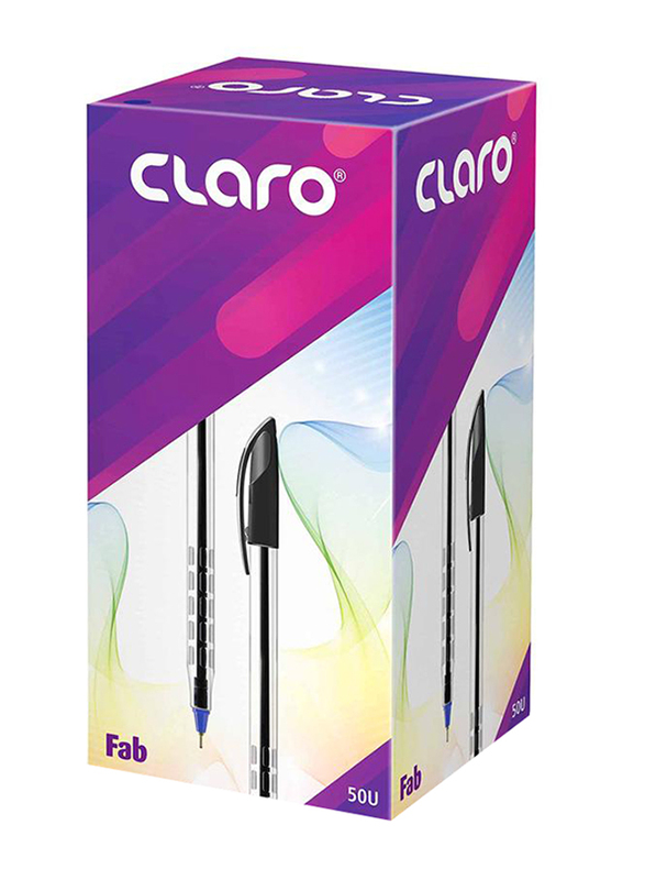 

Claro Fab 50-Piece Ballpoint Pen Set, 0.7mm, Blue