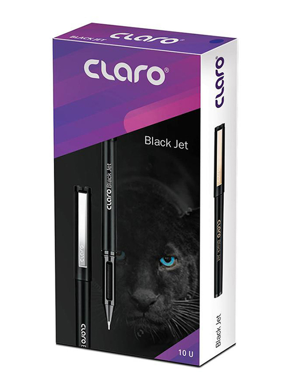 

Claro Black Jet 10-Piece Ballpoint Pen Set, 0.7mm, Red
