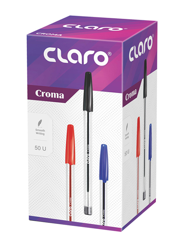 

Claro Croma 50-Piece Ballpoint Pen Set, 1.00mm, Black