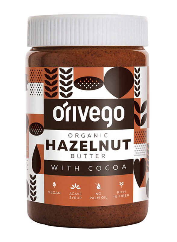 

Orivego Organic Hazelnut Butter with Cocoa, 190g