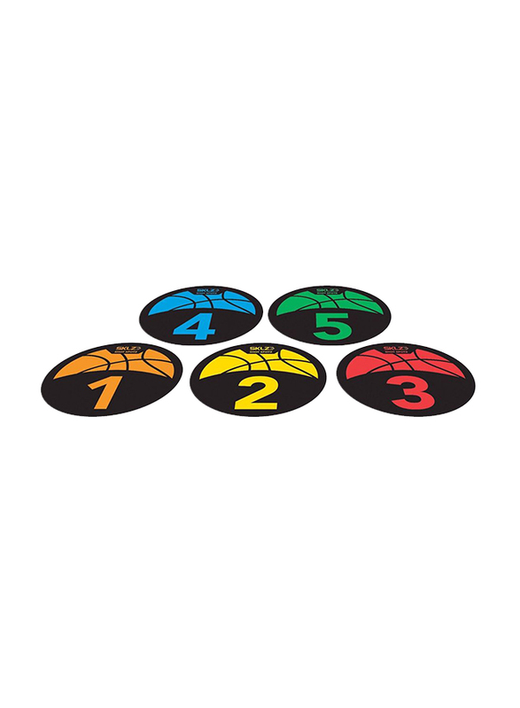 SKLZ 5-Piece Shot Spotz Basketball Training Markers, Multicolour