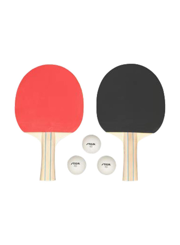 

Stiga Sable Racket and Balls Set, 5 Pieces, Black/Red