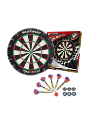 Winmax 18-inch Match Play Bristle Dartboard Set, Multicolour