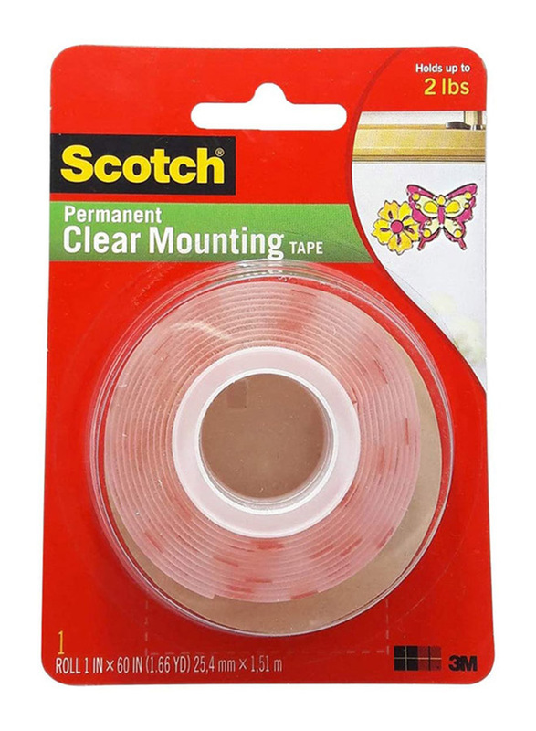 

3M Scotch 4010 Permanent Mounting Tape, Clear