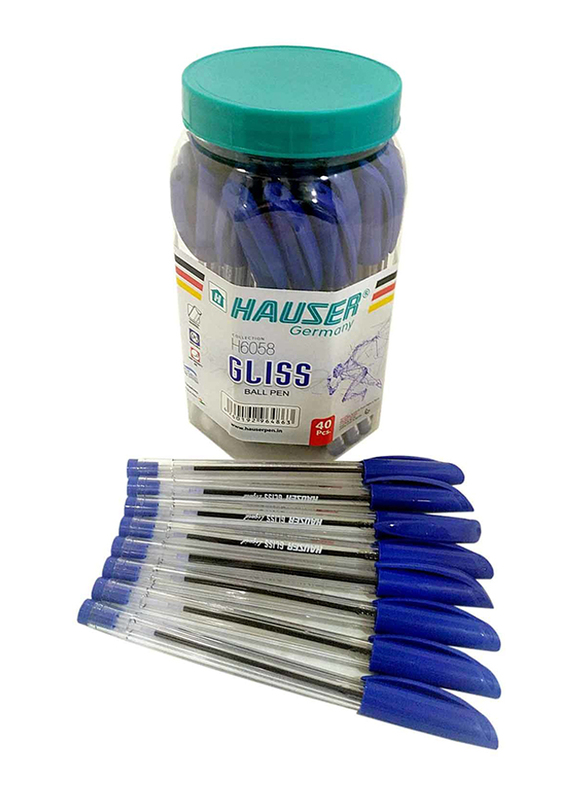 

Hauser 40-Piece Ballpoint Pen Set, Blue
