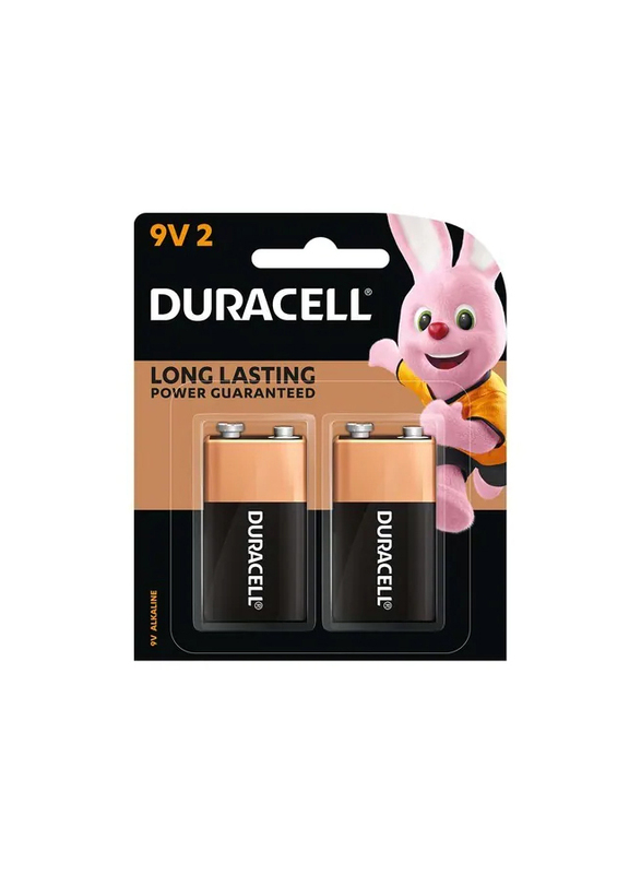 

Duracell 9V Monet Batteries, 2 Pieces, Black/Brown