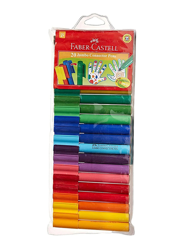 

Faber-Castell Jumbo Connector Drawing Pens Set, 20 Pieces, Multicolour