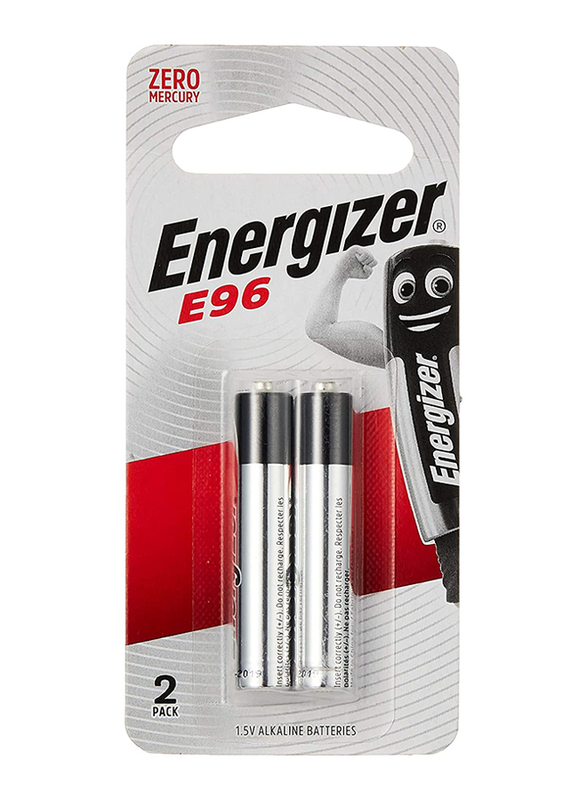 

Energizer E96 AAAA Alkaline Battery Set, 2 Pieces, Silver/Black