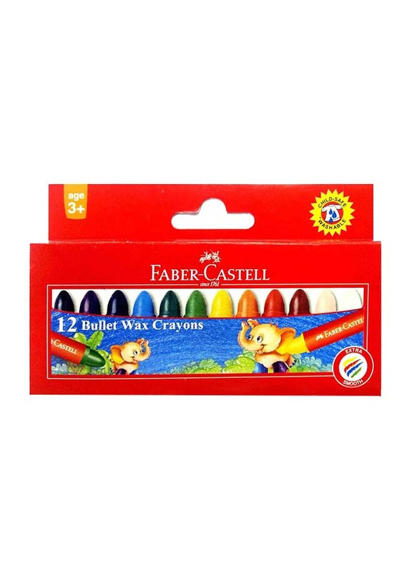 

Faber-Castell Bullet Wax Crayon Set, 12 Pieces, Multicolour
