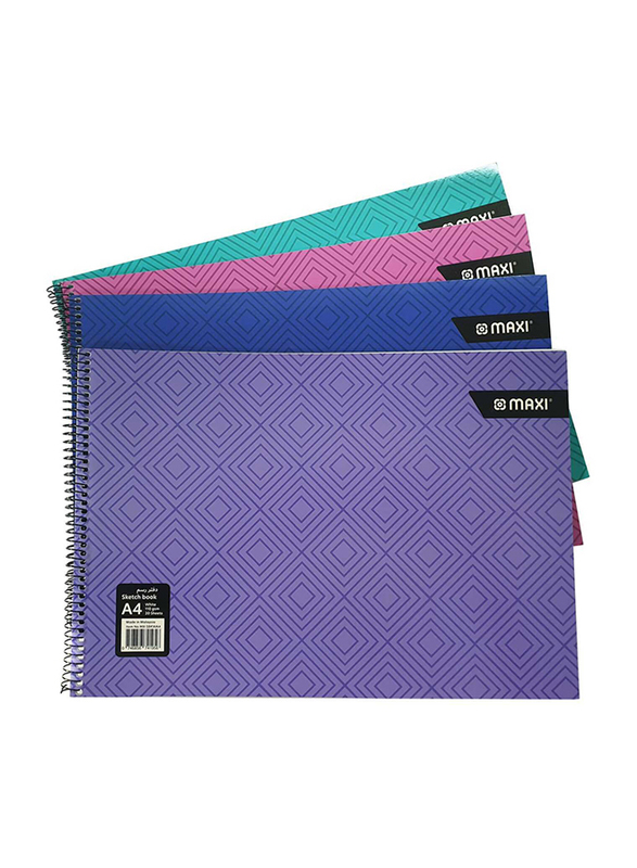 

Maxi Spiral Sketch Book, A4, 20 Sheets, Multicolour