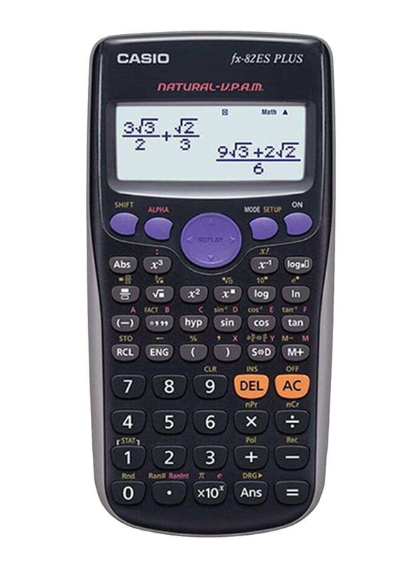

Casio FX-82ES Plus Mini Portable Scientific Calculator, Black