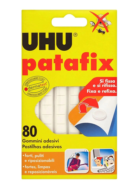 

UHU Patafix Glue Pad Set, 80 Pieces, White