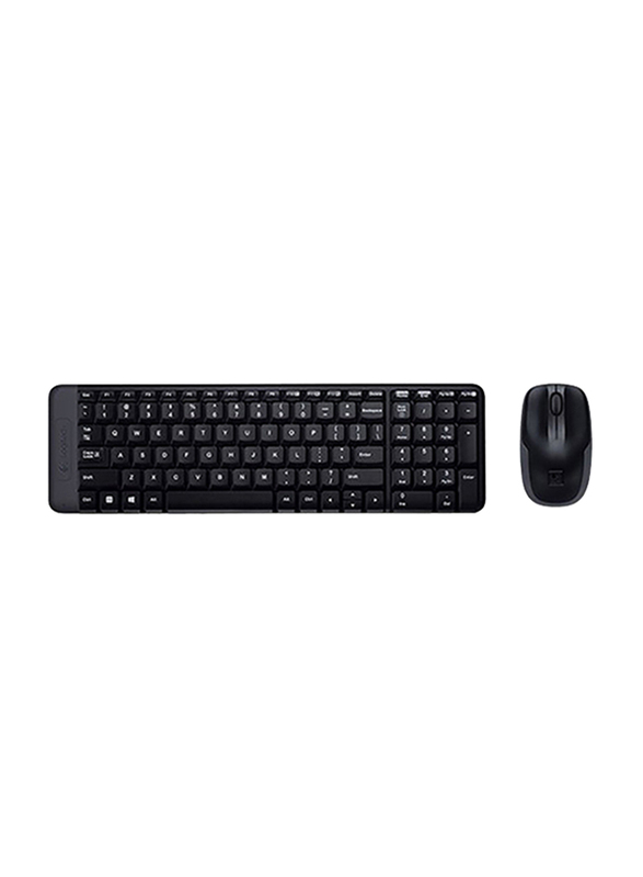 

Logitech MK220 Wireless English/Arabic Keyboard and Mouse Combo, Black
