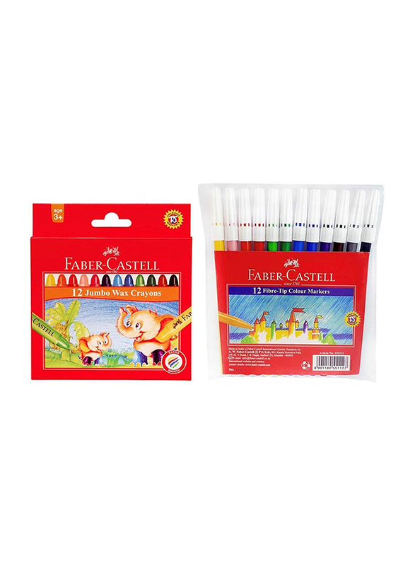 

Faber-Castell Jumbo Wax Crayons Set, 36 Piece, Multicolour