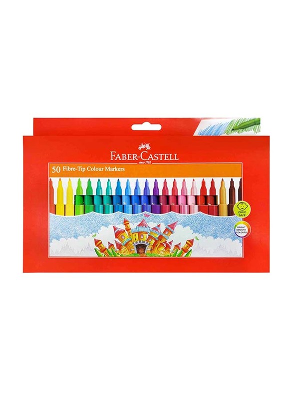 

Faber-Castell Fiber Tip Color Marker Pens Set, 50 Pieces, Multicolour