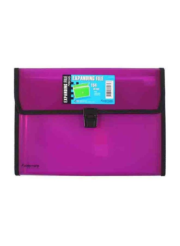 

Foldermate 13 Pocket Expanding File with Handle, A4 Size, Assorted