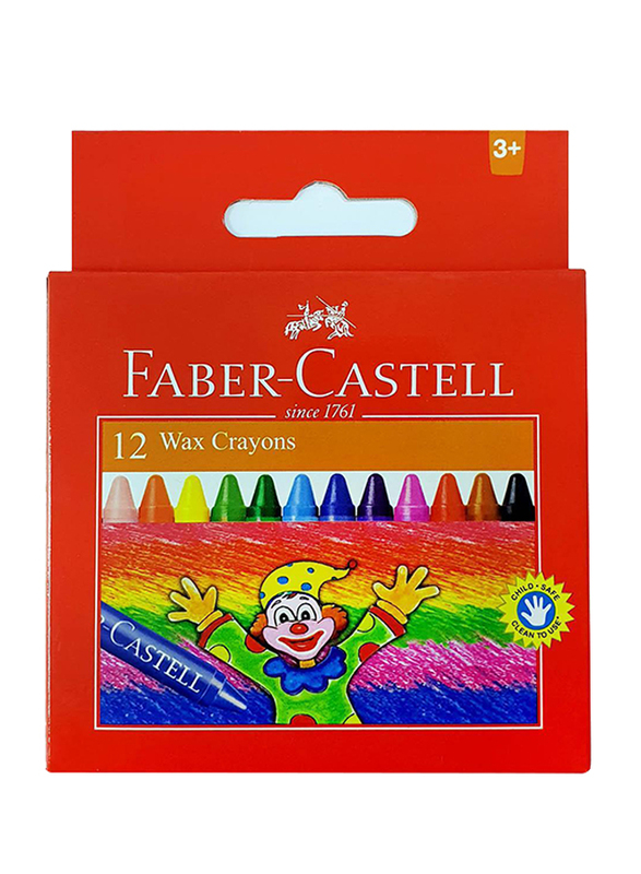 

Faber-Castell Wax Crayons Set, 12 Pieces, Multicolour