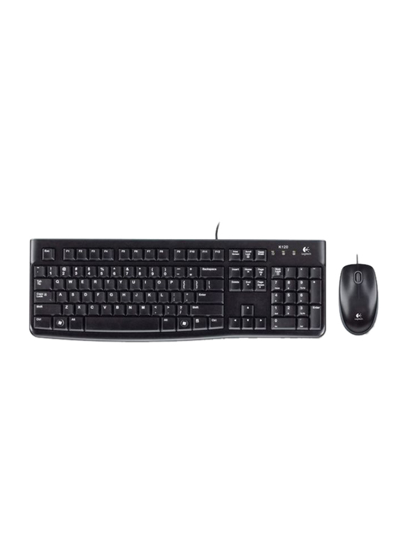 

Logitech MK120 Wired English Keyboard and Mouse Combo, Black