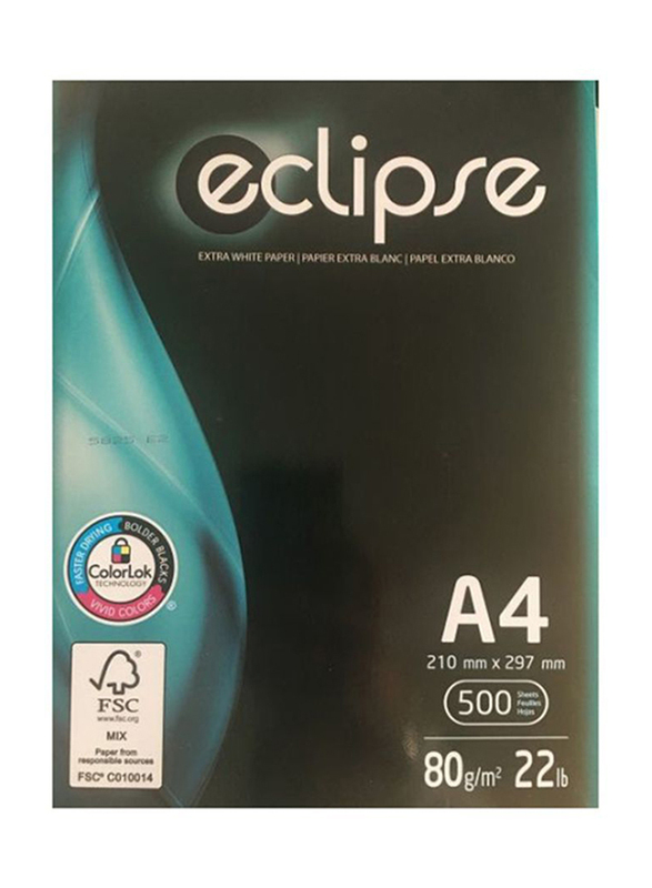 

Eclipse Printing Paper Set, White, 5 Ream, 80 GSM, A4 Size