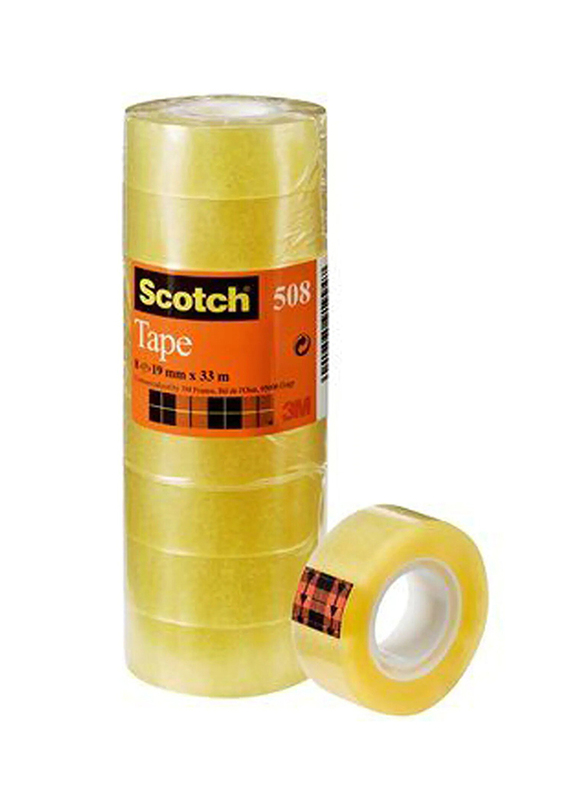

Scotch 508 Utility Tape, 19mm x 33m, 8 Piece, Clear