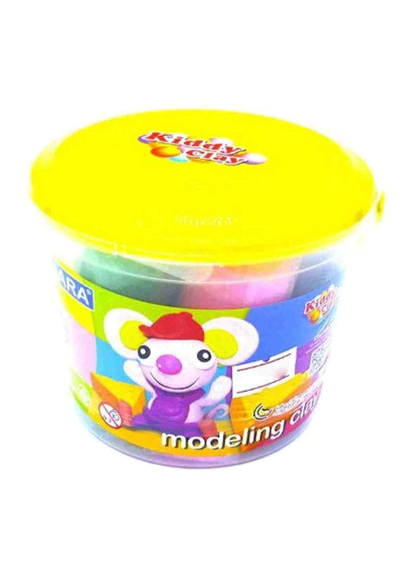 

Kiddy Clay Modelling Clay Bucket with Lid, 7 Pieces, Multicolour