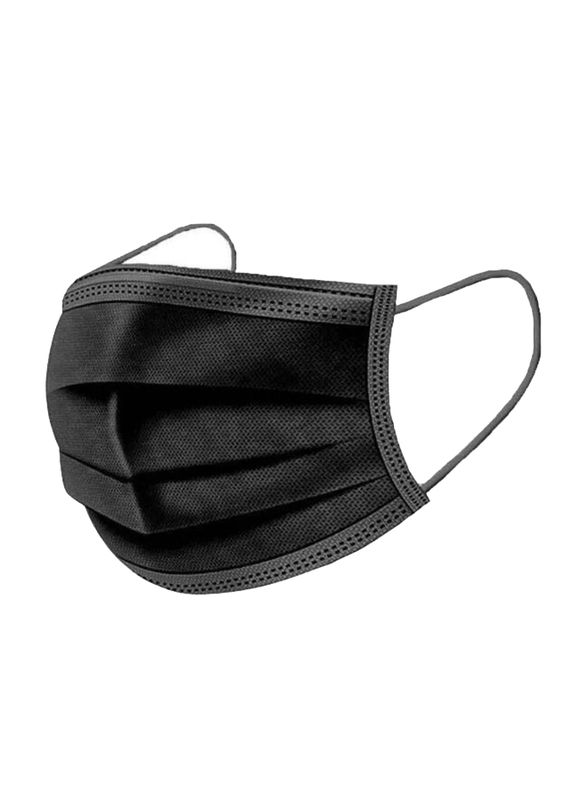 

Generic 3 Layer Non-Woven Disposable Face Mask for Women, Black, 50 Pieces
