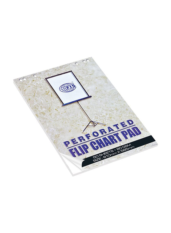 

FIS Perforated Flip Chart Notepad, 25 Sheets, 80 GSM, A4 Size