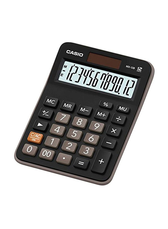 

Casio 12-Digit MX12B Electronic Basic Calculator, Black