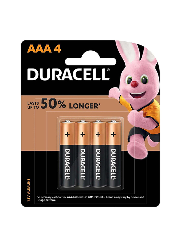 

Duracell AAA Alkaline Batteries, 4 Pieces, Black/Gold