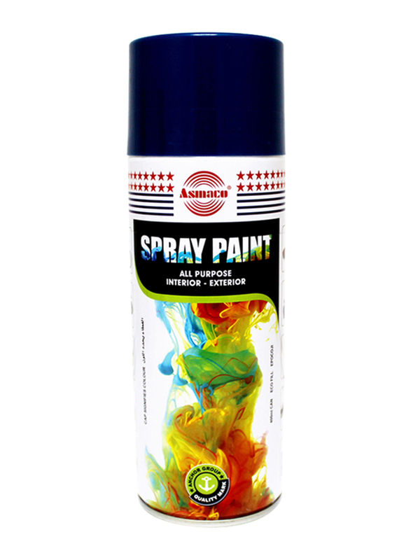 

Asmaco 400ml All Purpose Interior Exterior Spray Paint, Dark Blue